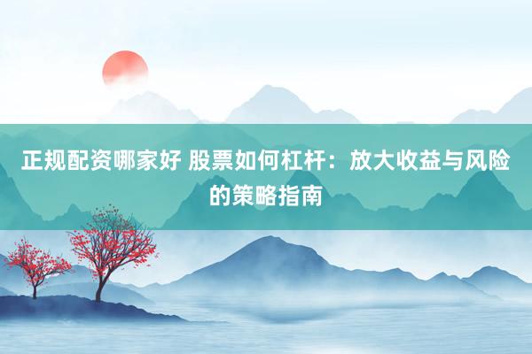 正规配资哪家好 股票如何杠杆：放大收益与风险的策略指南