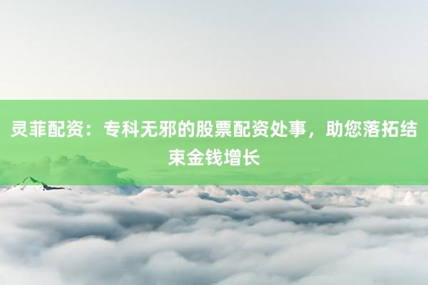 灵菲配资：专科无邪的股票配资处事，助您落拓结束金钱增长
