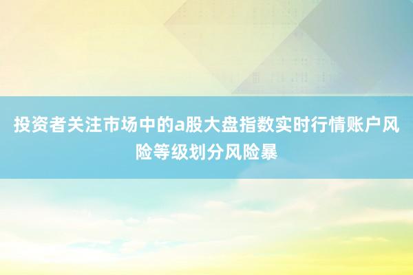 投资者关注市场中的a股大盘指数实时行情账户风险等级划分风险暴